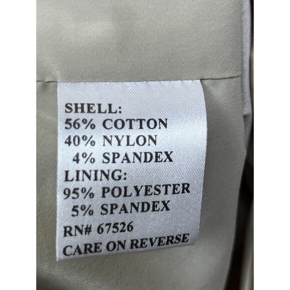 Emme Trench Coat Womens plus size 1X Button front Tan Mid Length - Picture 9 of 9